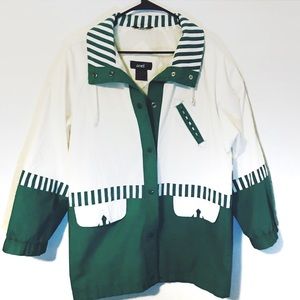 Trendy Vintage Green Windbreaker Jacket 4 Spring